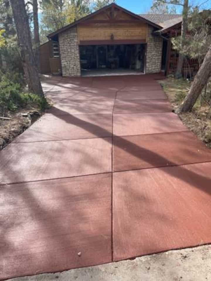 Concrete driveway services in Parker, Colorado.